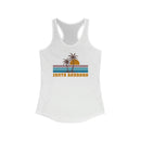 Santa Barbara, California Women's Tank - Retro Palm Tree Women's Racerback Santa Barbara Tank Top-1