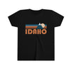 Idaho Youth T-Shirt - Retro Mountain Idaho Kid's TShirt