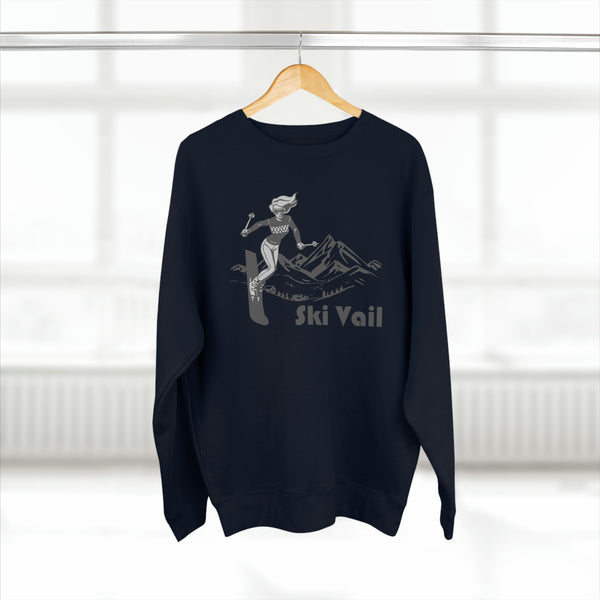 Premium Vail, Colorado Crewneck Sweatshirt - Retro Unisex Sweatshirt