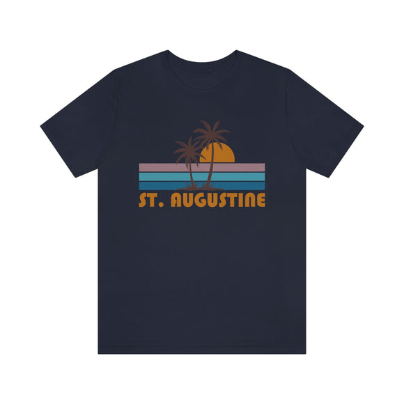 St Augustine, Florida T-Shirt - Retro Palm Tree Unisex St Augustine Shirt