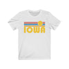 Iowa T-Shirt - Retro Sunrise Adult Unisex Iowa T Shirt