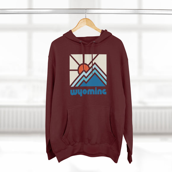 Premium Wyoming Hoodie - Min Mountain Unisex Sweatshirt