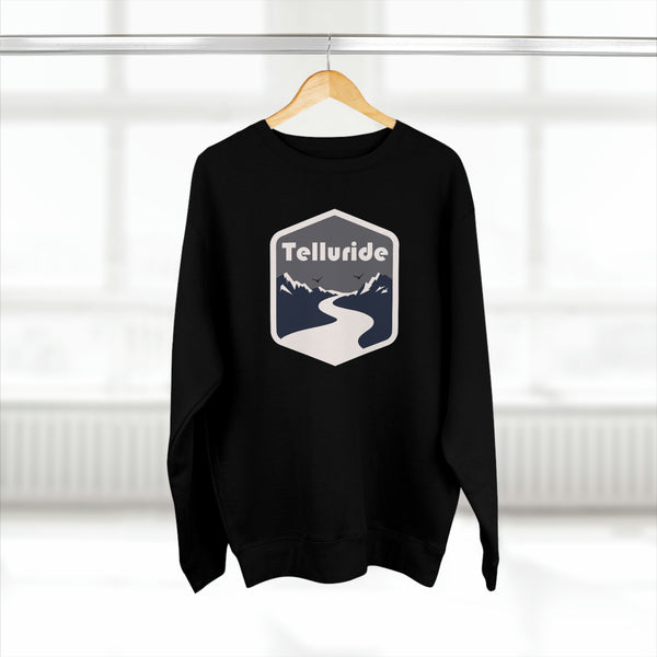 Premium Telluride, Colorado Crewneck Sweatshirt - Retro Unisex Sweatshirt