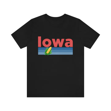 Buy black Iowa T-Shirt - Retro Corn Unisex Iowa Shirt