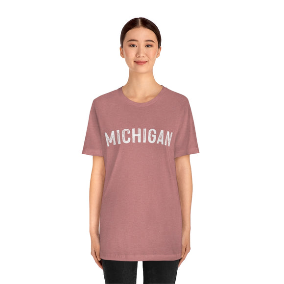Michigan T-Shirt - Paint Text Unisex Michigan Shirt