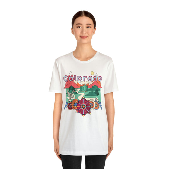 Colorado Shirt, Colorado Retro T-Shirt, Hippie Style Colorado tee, Colorado Mountain Shirt
