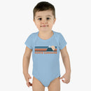 North Carolina Baby Bodysuit - Retro Mountain North Carolina Baby Bodysuit-2