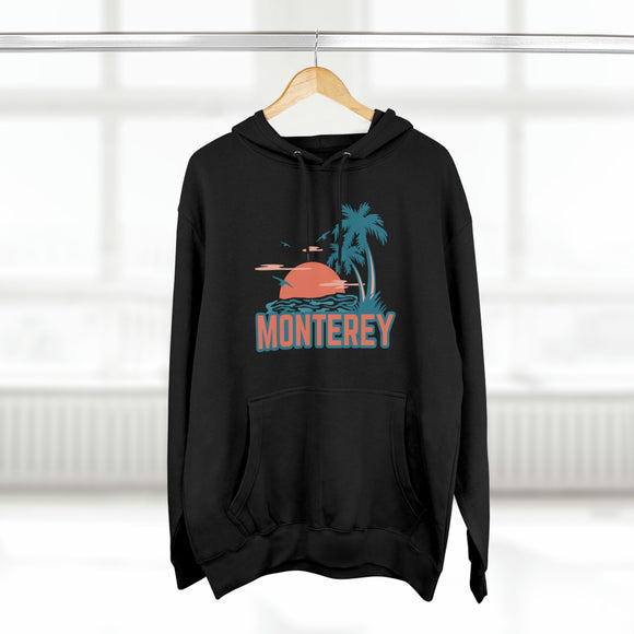 Premium Monterey, California Hoodie - Palm Tree Unisex Sweatshirt
