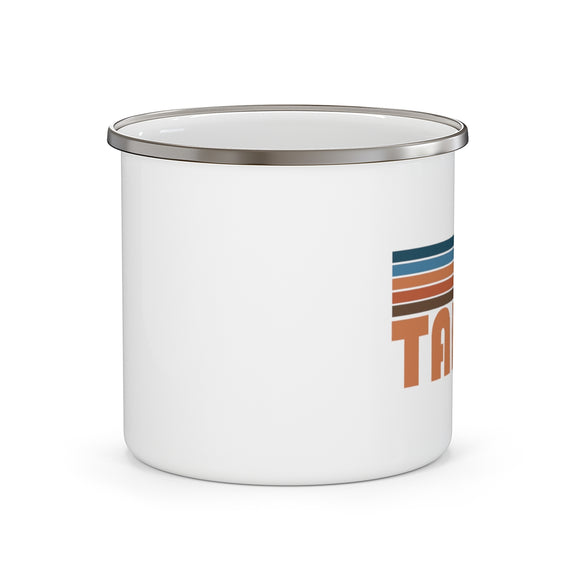 Tahoe, California Camp Mug - Retro Mountain Enamel Campfire Tahoe Mug