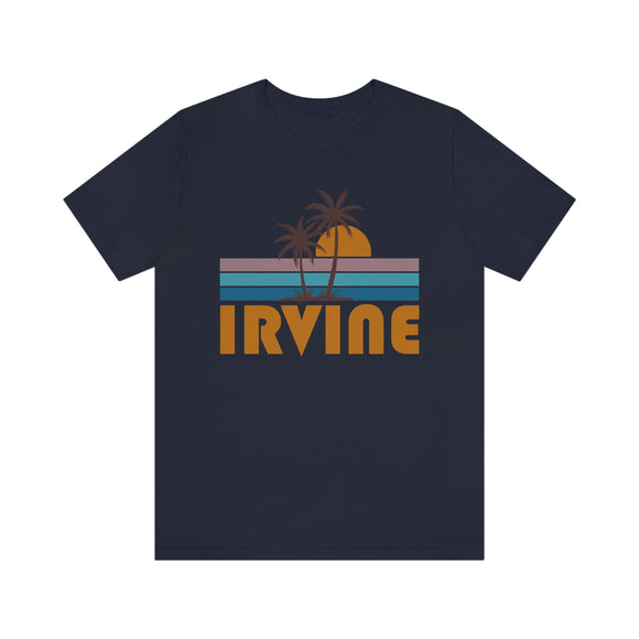 Irvine, California T-Shirt - Retro Palm Tree Unisex Irvine Shirt