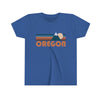 Oregon Youth T-Shirt - Retro Mountain Oregon Kid's TShirt