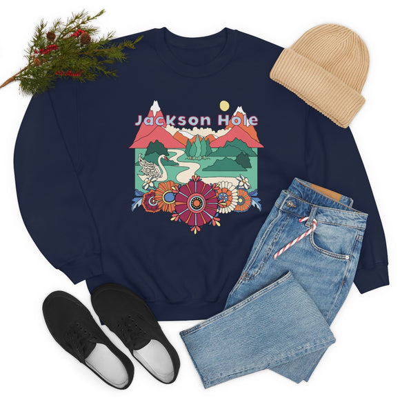 Jackson Hole, Wyoming Sweatshirt - Boho Unisex Sweatshirt