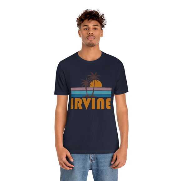 Irvine, California T-Shirt - Retro Palm Tree Unisex Irvine Shirt