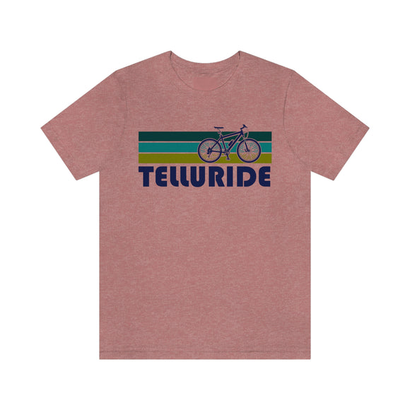 Telluride T-Shirt - Retro Mountain Bike Adult Unisex Telluride, Colorado T Shirt