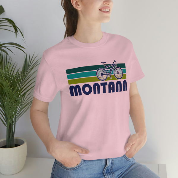 Montana T-Shirt - Retro Mountain Bike Adult Unisex Montana T Shirt