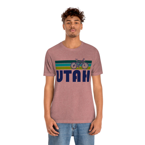 Utah T-Shirt - Retro Mountain Bike Adult Unisex Utah T Shirt