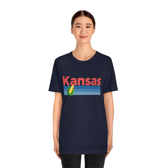 Kansas T-Shirt - Retro Corn Unisex Kansas Shirt