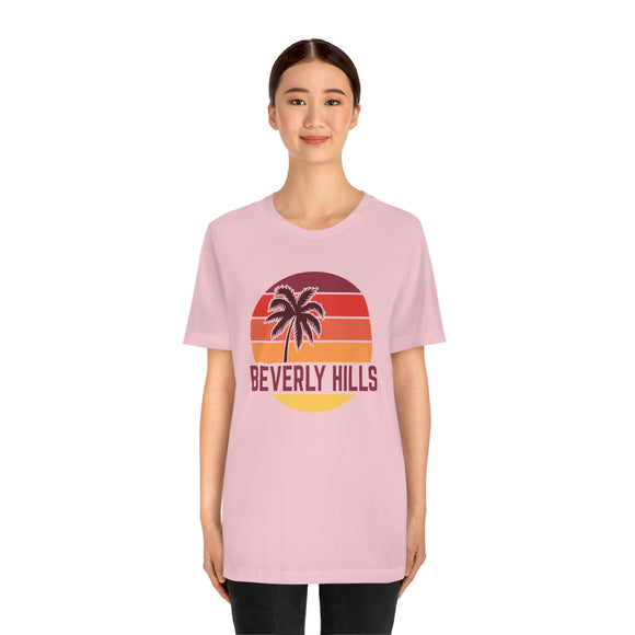 Beverly Hills, California T-Shirt - Retro Palm Tree Unisex Beverly Hills Shirt