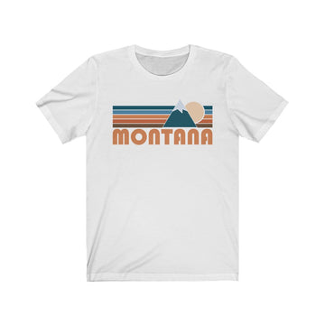 Montana T-Shirt - Retro Mountain Adult Unisex Montana T Shirt - 0