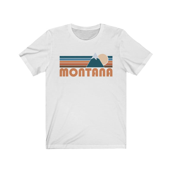 Montana T-Shirt - Retro Mountain Adult Unisex Montana T Shirt