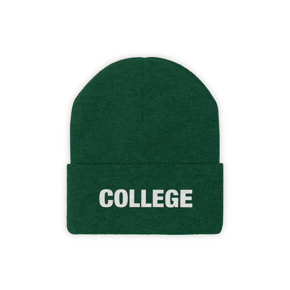 College Beanie - Adult Embroidered College Knit Hat