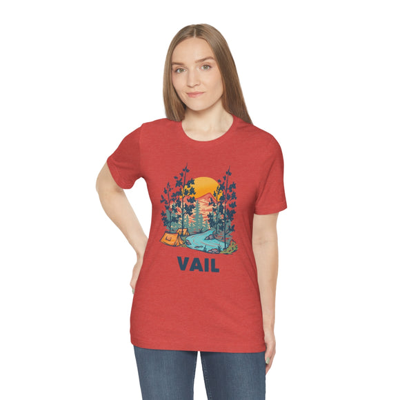 Vail, Colorado T-Shirt - Mountain Illustration Unisex Vail Shirt
