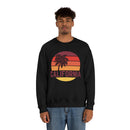California Sweatshirt - Unisex Retro Palm Tree California Crewneck Sweatshirt-13
