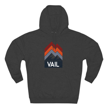 Buy charcoal-heather Premium Vail, Colorado Hoodie - Retro Unisex Sweatshirt - Retro Stripe