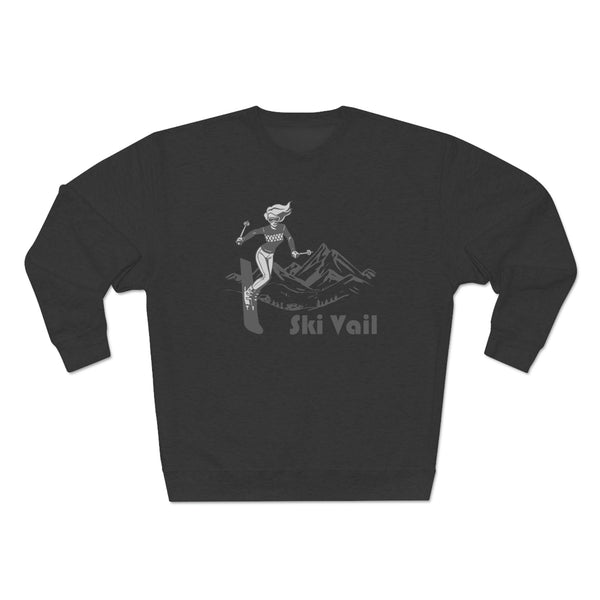 Premium Vail, Colorado Crewneck Sweatshirt - Retro Unisex Sweatshirt