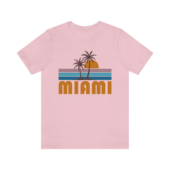 Miami, Florida T-Shirt - Retro Palm Tree Unisex Miami Shirt