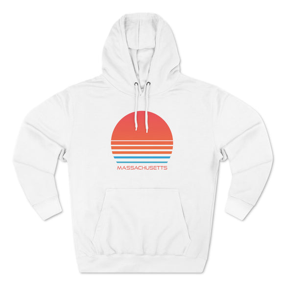 Premium Massachusetts Hoodie - Retro 80s Unisex Sweatshirt