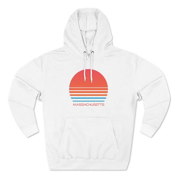 Premium Massachusetts Hoodie - Retro 80s Unisex Sweatshirt