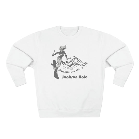 Premium Jackson Hole, Wyoming Crewneck Sweatshirt - Retro Unisex Sweatshirt