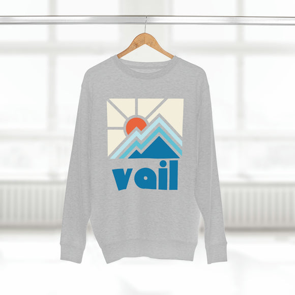 Premium Vail, Colorado Crewneck Sweatshirt - Retro Unisex Sweatshirt