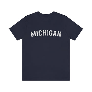 Buy navy Michigan T-Shirt - Paint Text Unisex Michigan Shirt