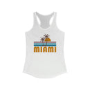 Miami, Florida Women's Tank - Retro Palm Tree Women's Racerback Miami Tank Top-1