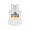 Miami, Florida Women's Tank - Retro Palm Tree Women's Racerback Miami Tank Top