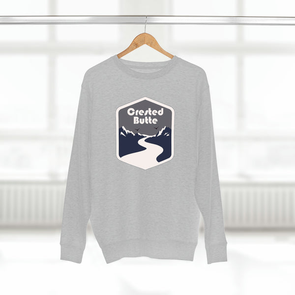 Premium Crested Butte, Colorado Crewneck Sweatshirt - Retro Unisex Sweatshirt