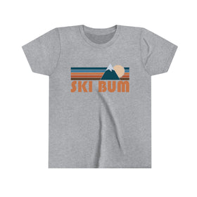 Ski Bum Youth T-Shirt - Retro Mountain Ski Bum Kid's TShirt