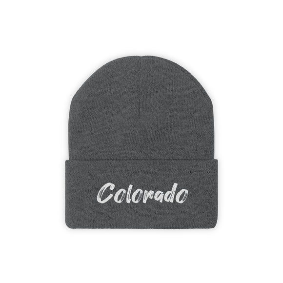 Colorado Beanie - Adult Embroidered Colorado Knit Hat