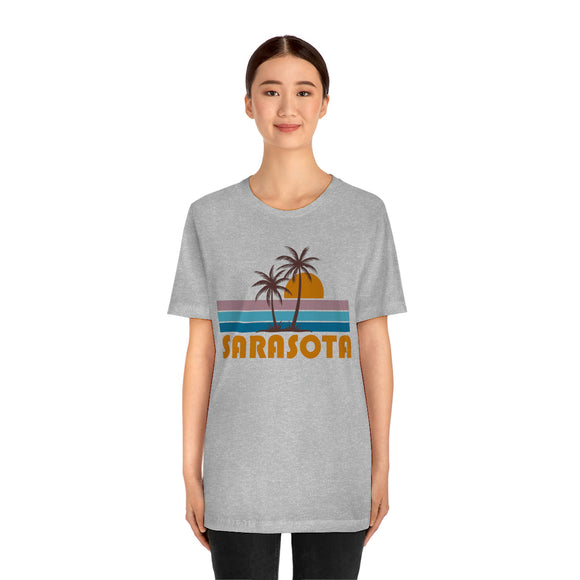 Sarasota, Florida T-Shirt - Retro Palm Tree Unisex Sarasota Shirt