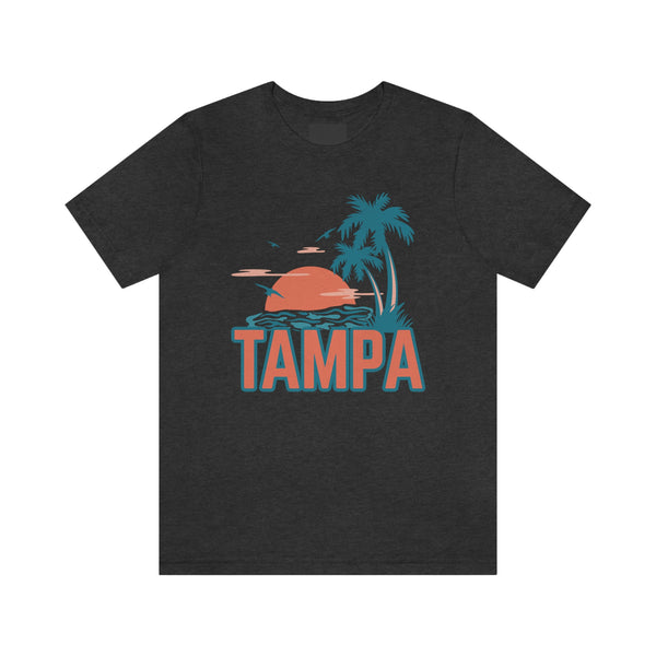 Tampa, Florida T-Shirt - Retro Palm Tree & Beach Unisex Tampa Shirt