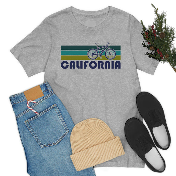 California T-Shirt - Retro Mountain Bike Adult Unisex California T Shirt
