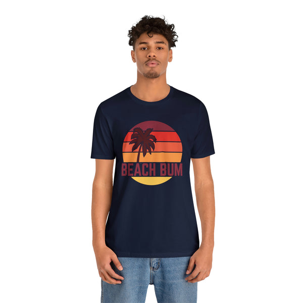 Beach Bum T-Shirt - Retro Palm Tree Unisex Beach Bum Shirt