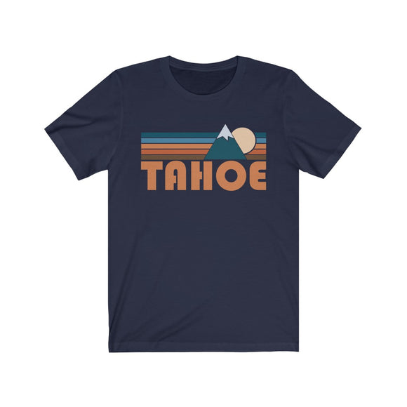 Tahoe, California T-Shirt - Retro Mountain Adult Unisex Tahoe T Shirt