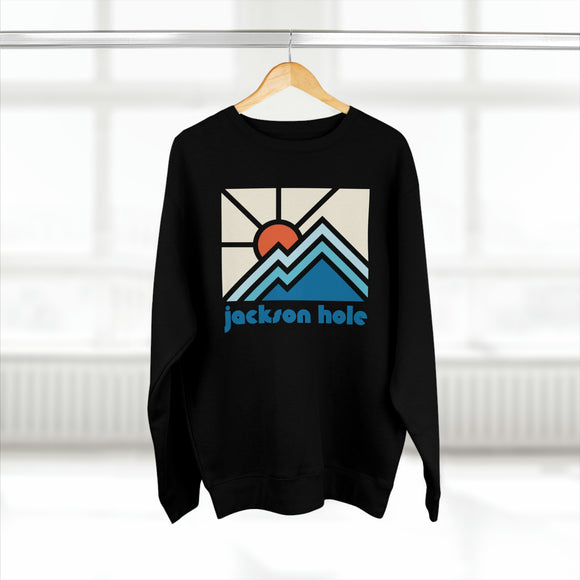 Premium Jackson Hole, Wyoming Crewneck Sweatshirt - Retro Unisex Sweatshirt