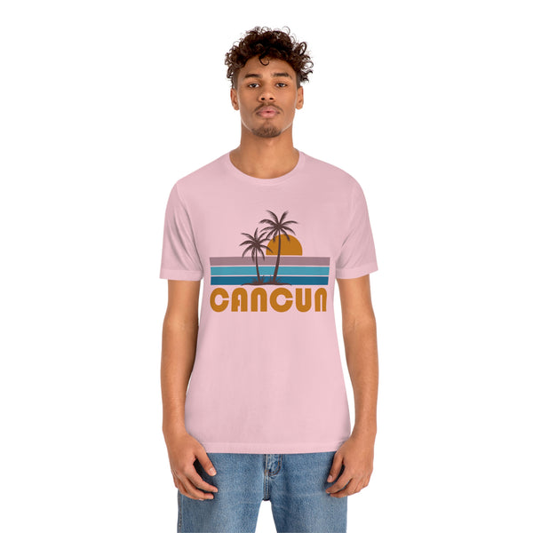 Cancun, Mexico T-Shirt - Retro Palm Tree Unisex Cancun Shirt