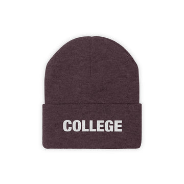 Buy maroon College Beanie - Adult Embroidered College Knit Hat