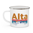 Alta, Utah Camp Mug - Mountain Sunset Enamel Campfire Alta Mug-4