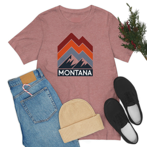 Montana T-Shirt - Retro Mountain Unisex Montana Shirt